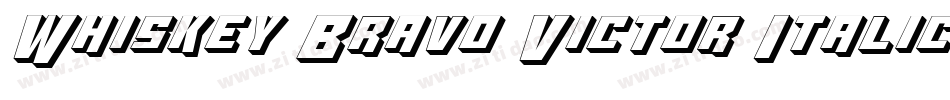 Whiskey Bravo Victor Italic字体转换